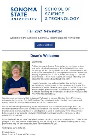 cover image of fall 2021 sst newsletter