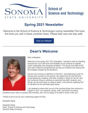 cover image of spring 2021 sst newsletter